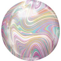 Folienballon Orbz Marblez pastell