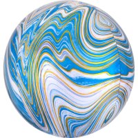 Folienballon Marblez blau Ø40 cm