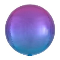 Folienballon Orbz Ombré rot/blau