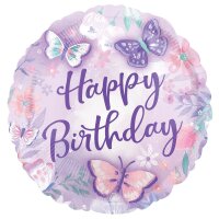 Folienballon Flutter Happy Birthday D43cm