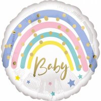 Folienballon Baby Pastel Rainbow D43 cm