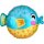 Folienballon Junior Shape Kugelfisch 48 cm
