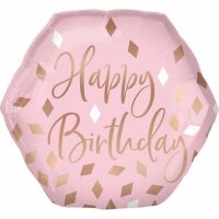 Folienballon SuperShape Blush Birthday 58 x 55 cm
