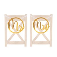 2 Stuhl-Schilder Mr & Mrs Hochzeit 28 x 30 cm