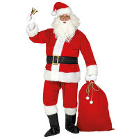 Kostüm Weihnachtsmann mit Sack Gr. L/XL