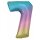 Folienballon Zahl 7 86cm regenbogen-pastell