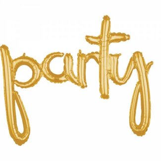 Folienballon Schriftzug Party gold