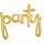 Folienballon Schriftzug Party gold
