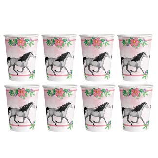 Pappbecher Beautiful Horses 8 Stück