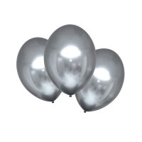 Luftballons Satin Luxe 27,5cm platin 6er