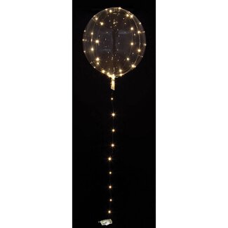 Folienballon Clearz transparent mit LED weiss