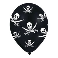 Luftballons Jolly Roger 27,5 cm 6 Stück