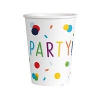 Pappbecher Confetti Birthday 250ml 8er