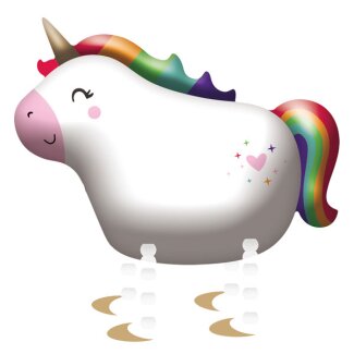 Folienballon AirWalker Einhorn 81 x 62 cm