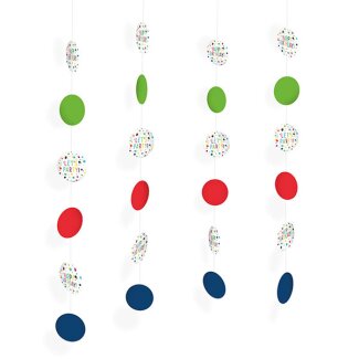 Deko Hänger 130cm 4er Konfetti Party