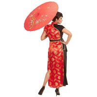 Kostüm Chinesin Gr. L langes Kleid, rot,