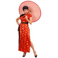 Kostüm Chinesin Gr. L langes Kleid, rot,