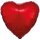 Folienballon Herz 43cm rot-metallic