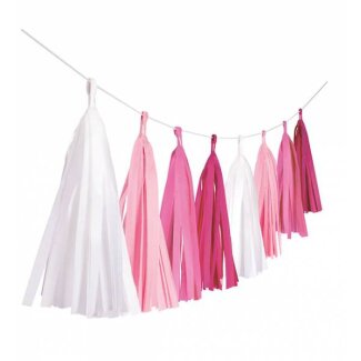 Fransengirlande Hot Pink