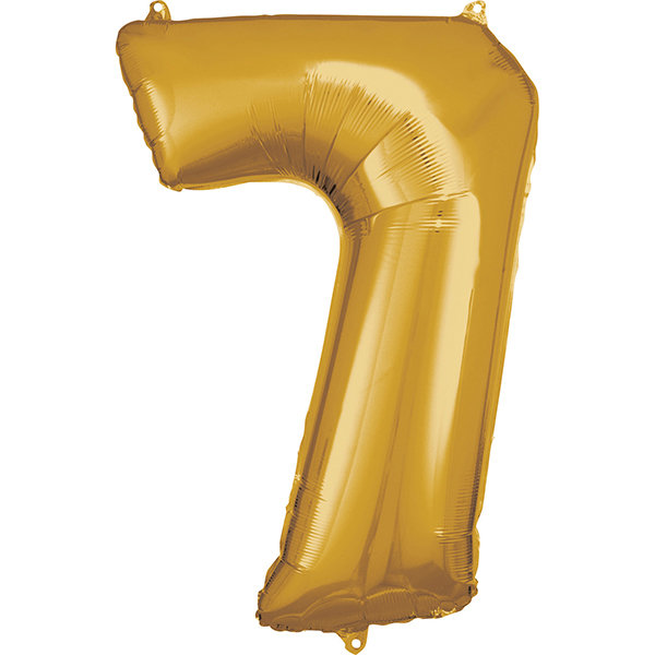 Folienballon Zahl 7 58x88cm gold
