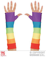 Handschuhe Regenbogen fingerlos, One Size für