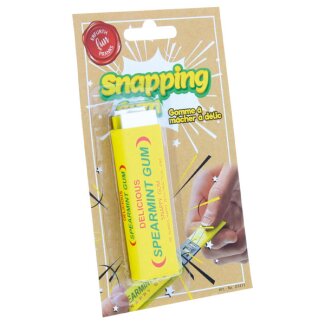 Kaugummi mit Schlagfeder Snapping gum gelb