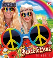 Brille Love & Peace multicolor, 12er Pack