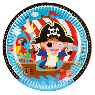 Teller Pirat 8 Stück, 23cm