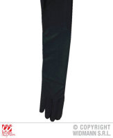 Elastische Handschuhe aus Satin, Schwarz, 60cm