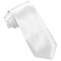Weiße Krawatte aus Satin