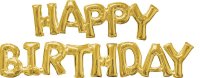 Folienballons Happy Birthday gold 2teilig