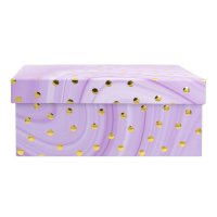 Idena Geschenkboxen-Set Dot/lila 3er FSC-Mix