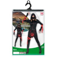 Kostüm Ninja Overall Maske Gürtel Gr. M