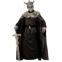 Kostüm Totenkopf Warlord mit Schulterpanzer und Umhang Einheitsgröße