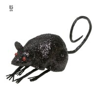 Schwarze Maus Glitzer 8,5cm