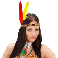 Indianer-Stirnband mit 2 Federn