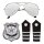 Polizisten Set, Sonnebrille, Marke & Epaulette