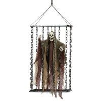 Animierter Grim Reaper im Käfig, 52cm