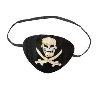 Augenklappe Pirat mit Totenkopf