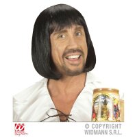 Perücke Mittelalter Mann schwarz