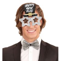 Brille Happy New Year Silber