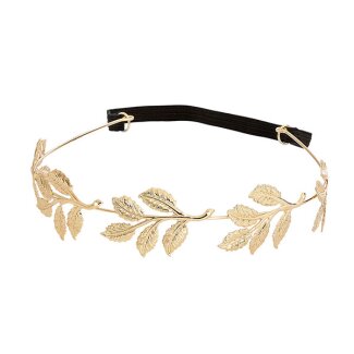 Haarband Lorbeerkranz gold