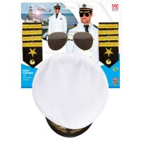 Kapitän-Set 3-teilig Mütze, Brille &...