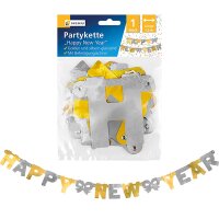 Partykette Happy New Year gold/silber 150cm