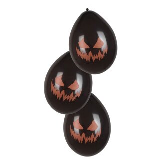 Luftballons Creepy Pumpkin 25 cm 6 Stück