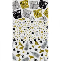 Konfetti Happy New Year 34g, schwarz/gold/silber