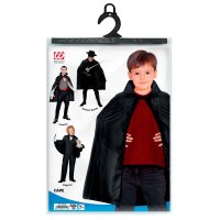 Kinderkostüm Umhang schwarz Länge 100cm
