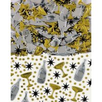 Konfetti Champagner schwarz/gold/silber 14 g