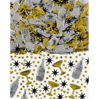 Konfetti Champagner schwarz/gold/silber 14 g