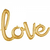 Folienballon Phrase love gold